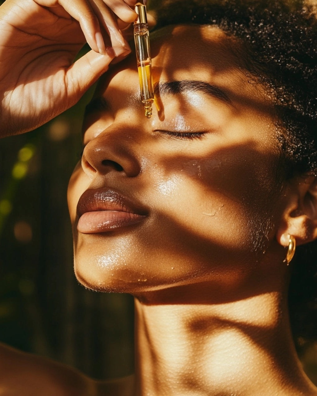 Model enjoying a self-care moment with Jireh’s Glow Studio Skin Pure candles, creating a calm and relaxing atmosphere