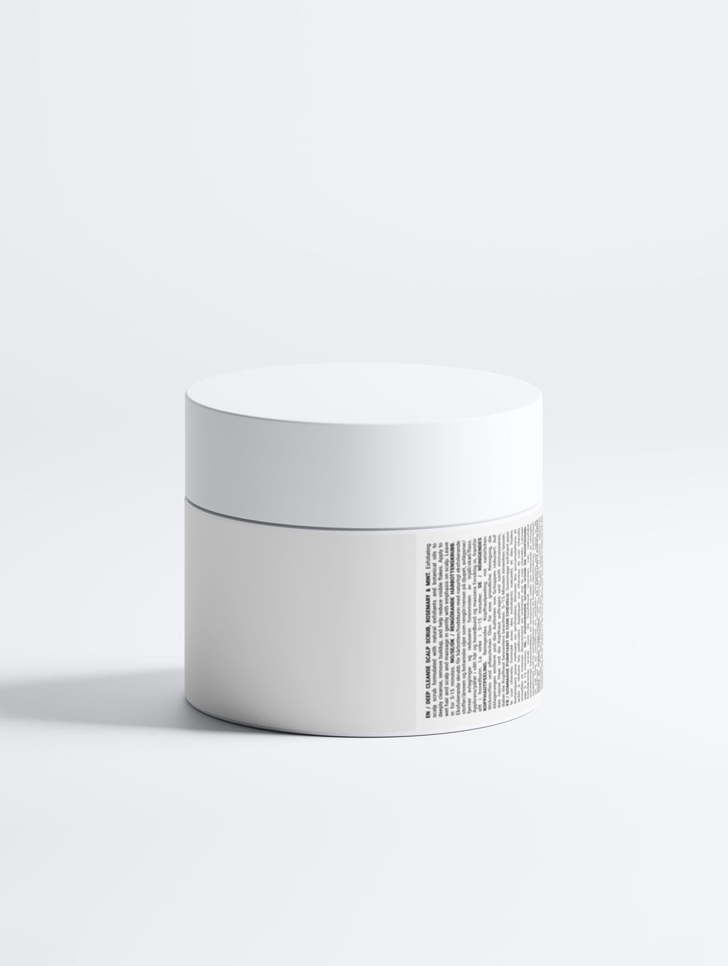 Rosemary and peppermint scalp scrub for a refreshed, balanced scalp and revitalized hair.