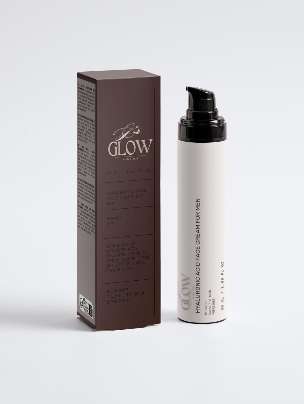 JGSS Hyaluronic Acid Face Cream for Men, lightweight moisturizer for daily hydration.