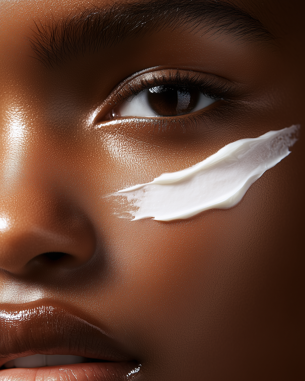 Model applying JGSS Pigment Perfecting Serum under her eye for brighter, even-toned skin