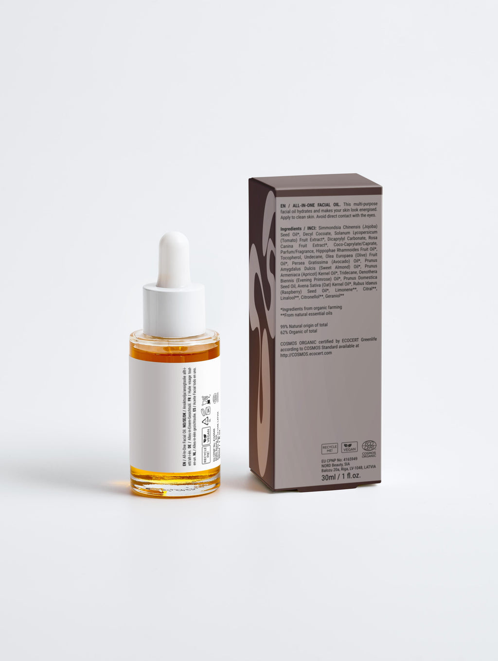 Luxury multi-purpose facial oil with jojoba, avocado, almond, and sea-buckthorn oils