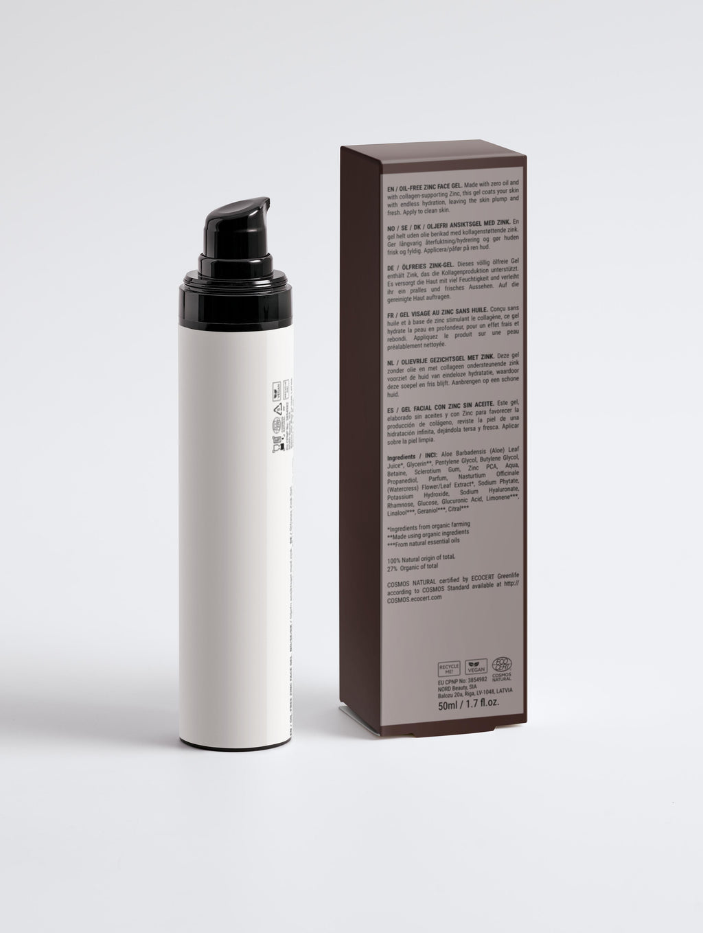 Ayren Skincare men’s zinc face gel providing instant hydration with a non-greasy finish.