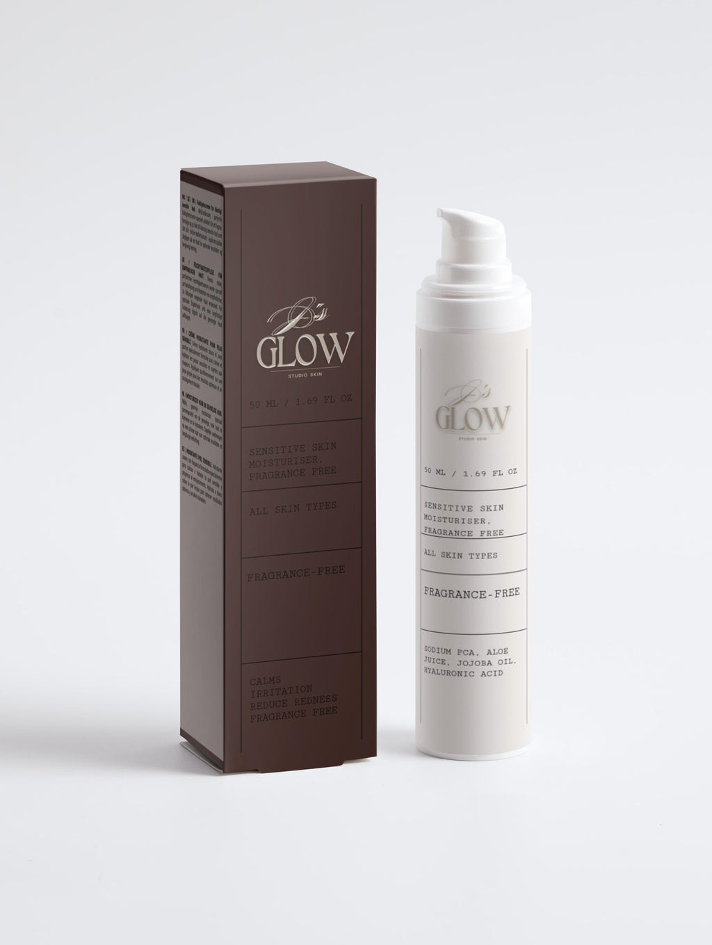 JGSS Sensitive Skin Moisturiser Fragrance Free tube on a clean white background