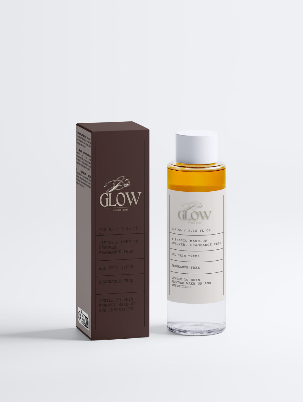 JGSS fragrance-free biphasic makeup remover featuring an oil-and-water formula suitable for sensitive skin.